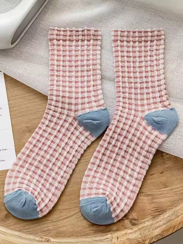 Mist Waffle Socks