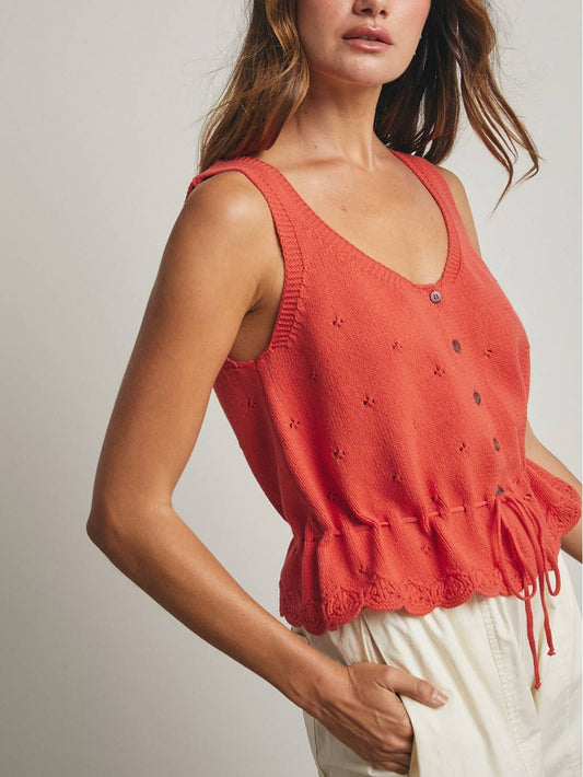 Papaya Knit Tank