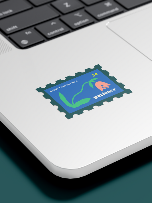 Patience Spring Tulip Stamp Sticker