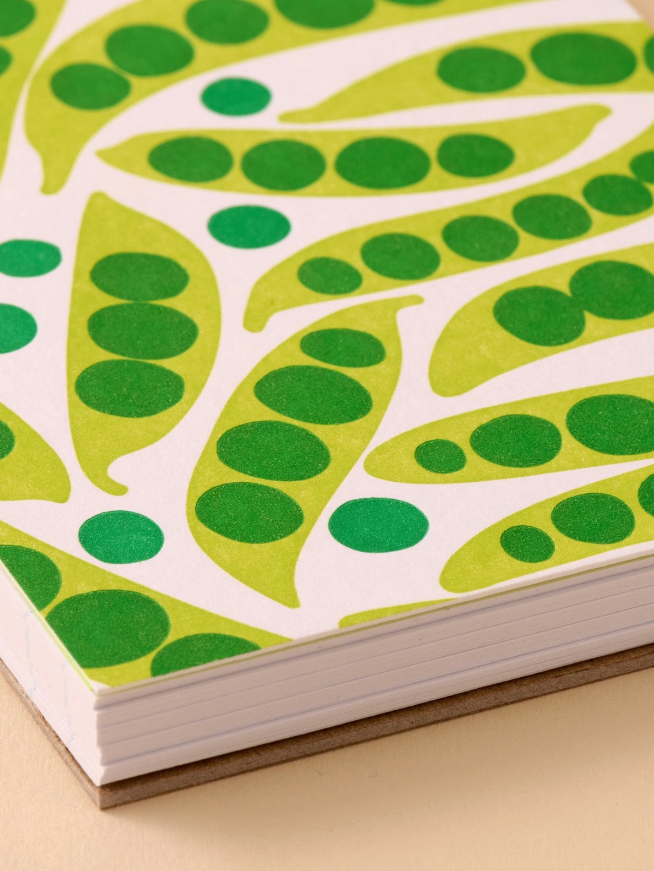 pea pod letterpress spiral pocket notebook