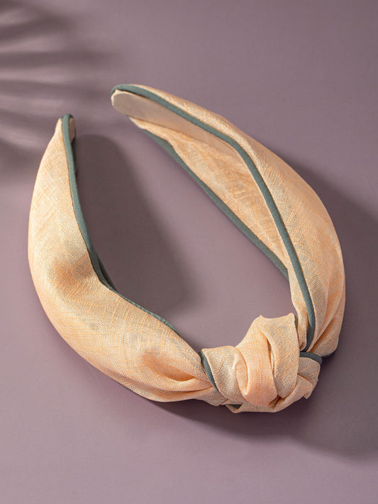 peach knotted headband