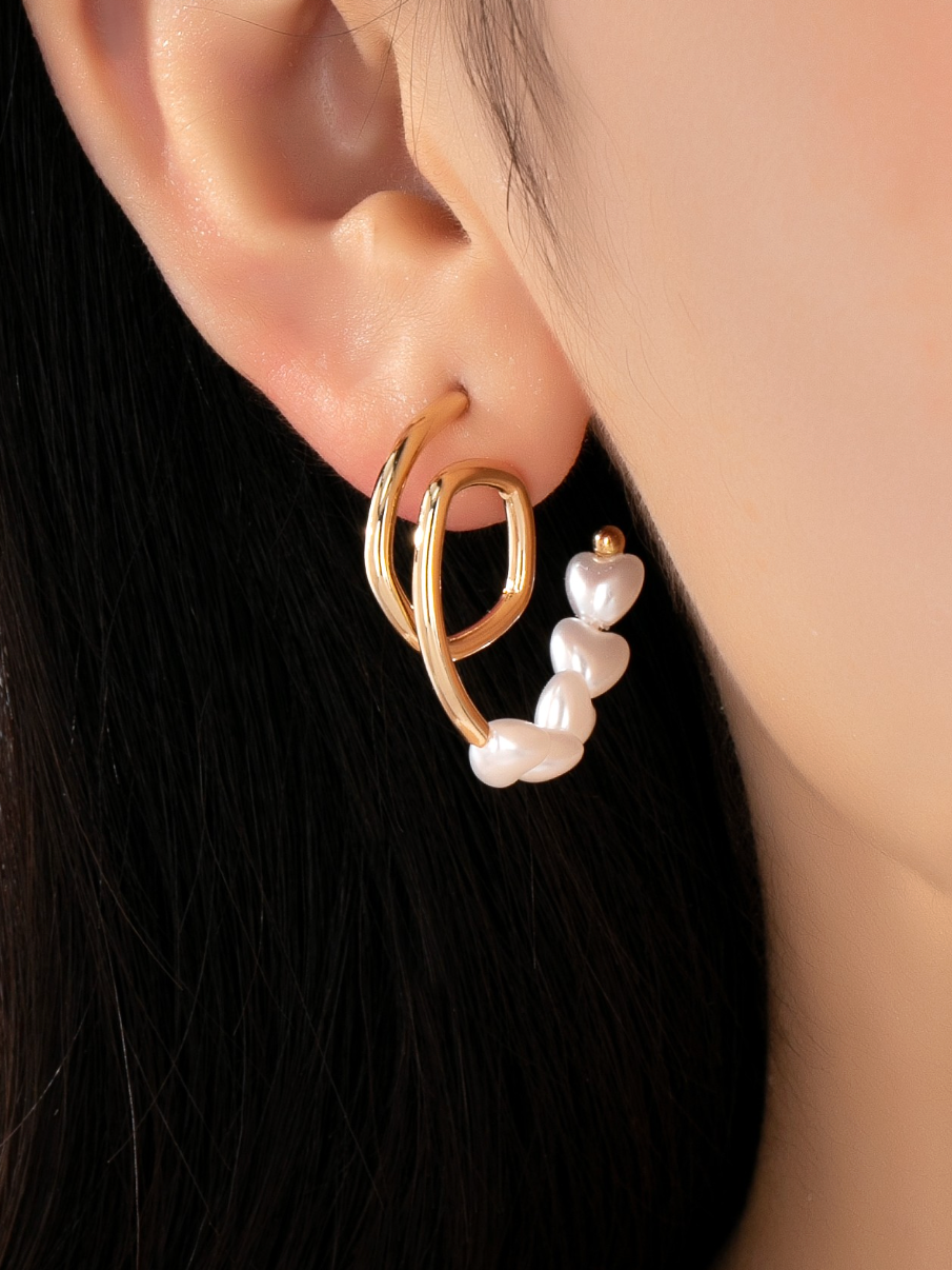 pearly twist earrings