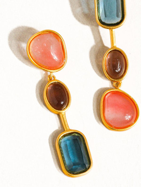 Peggy 18K Gold-Plated Drop Earrings