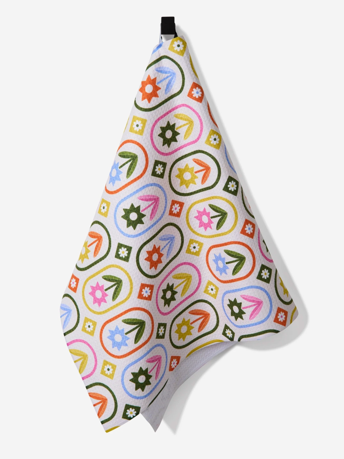 petal patchwork tea towel