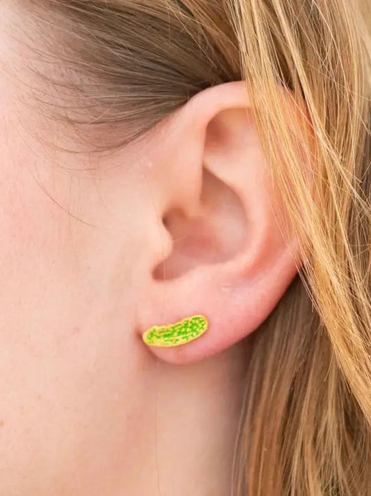 Pickle Enamel Earrings