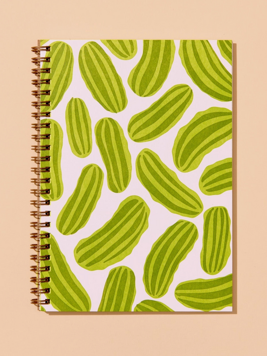 pickles letterpress spiral notebook