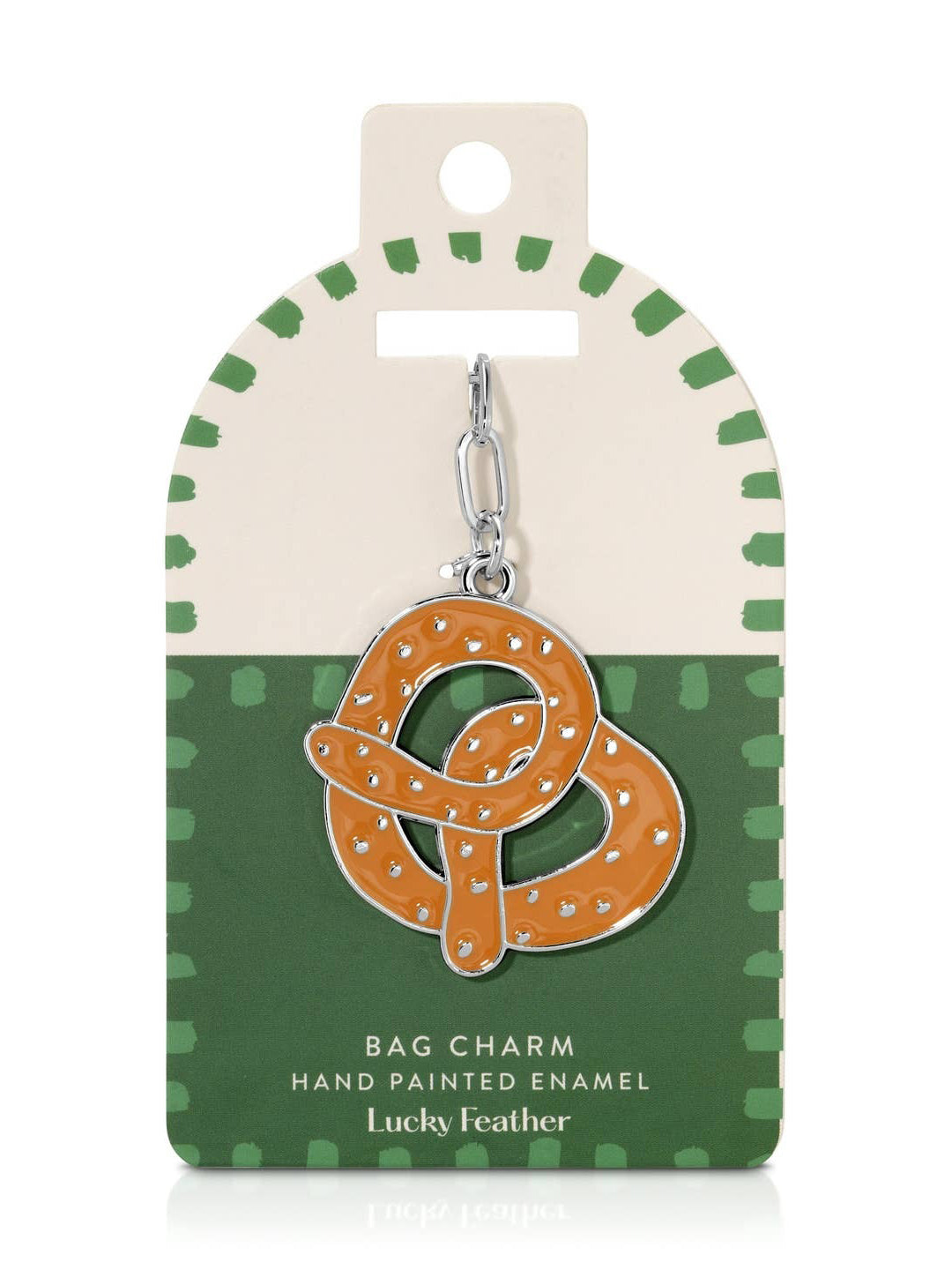 Pretzel Enamel Bag Charm