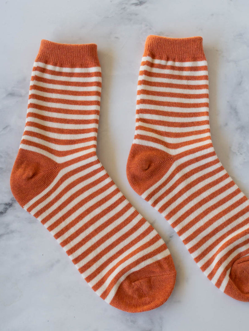 Pumpkin Striped Socks