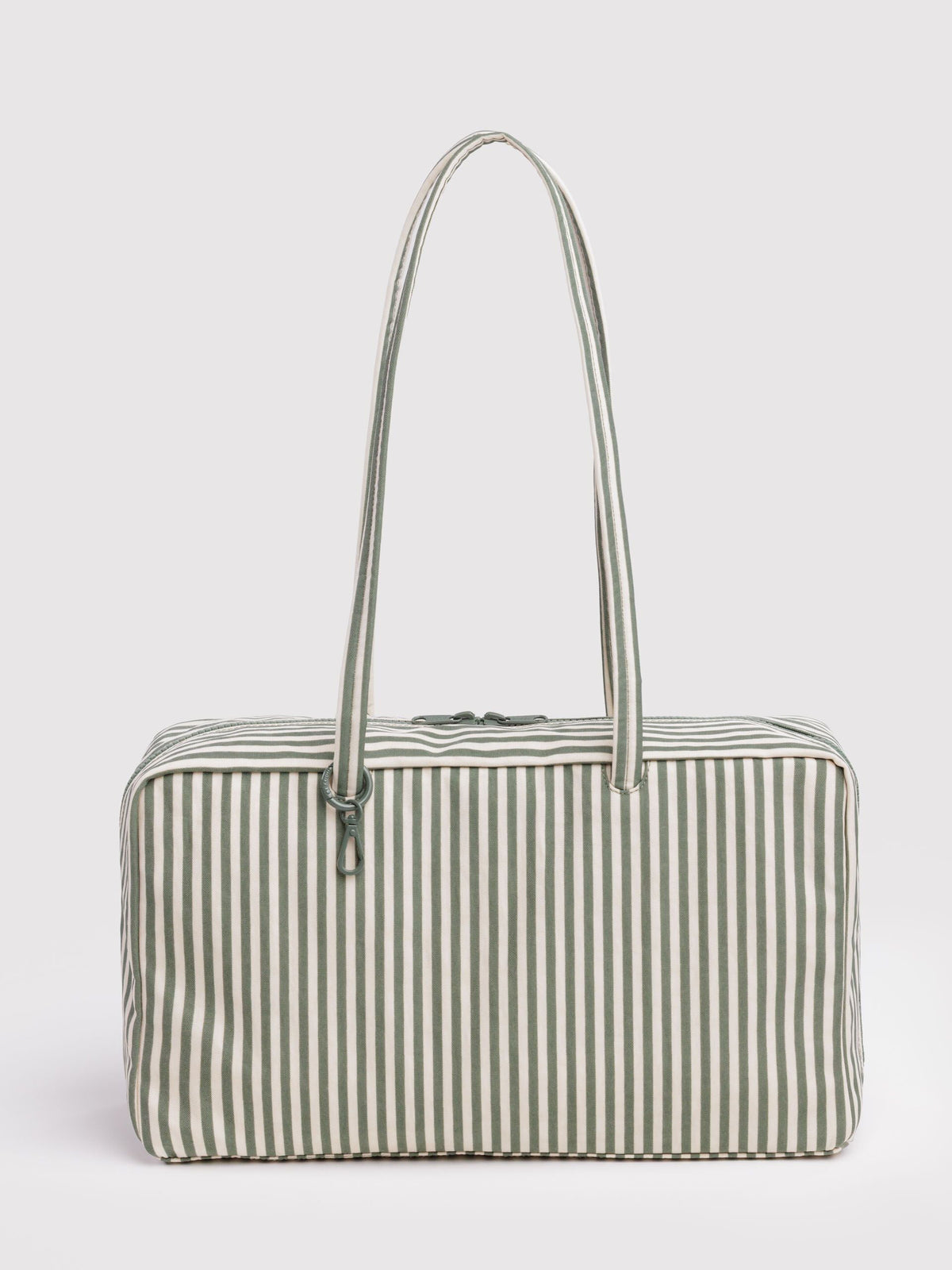 Sage Stripe Medium Nylon Bowler Bag