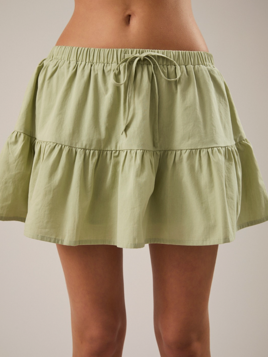 sage tiered skort
