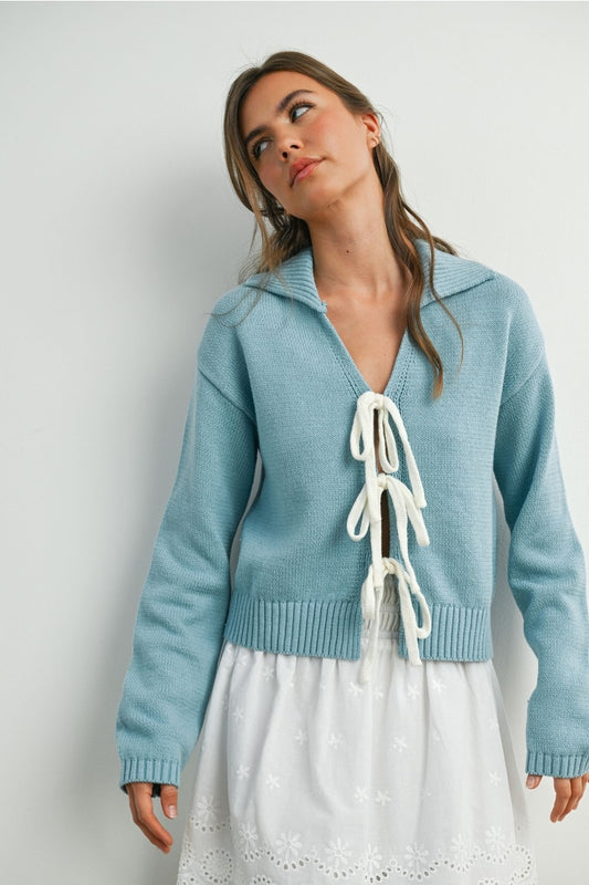 Simone Tie-Up Cardigan