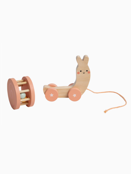 snail wooden pull toy
