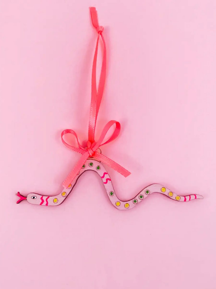 snake wooden ornament