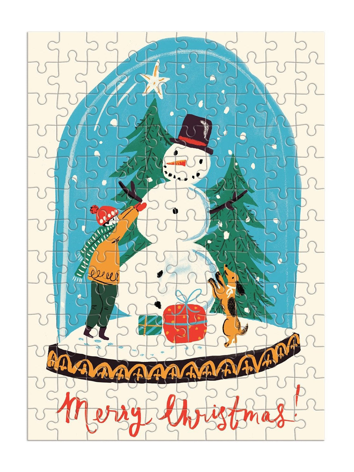 Snow Globe Puzzle Ornament