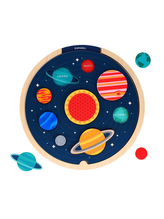 Solar System Wooden Tray Puzzle Multi-Language