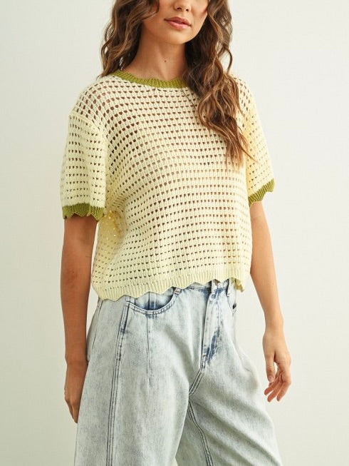 Spencer Scallop Knit Top
