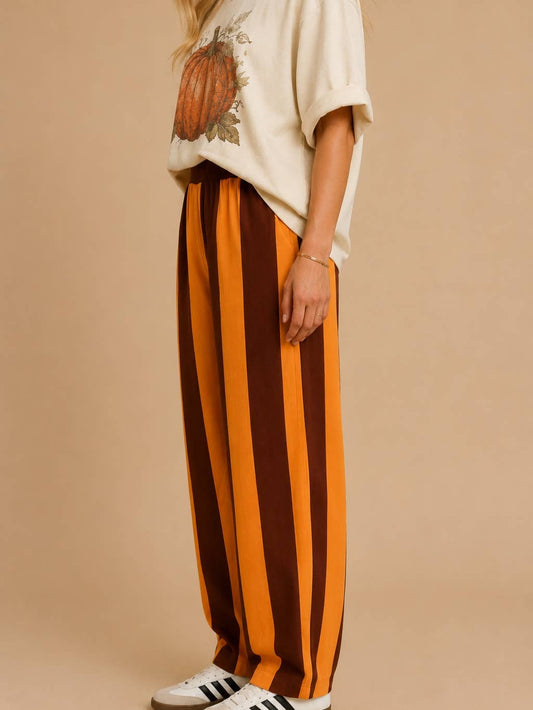 Spice Striped Wide-Leg Pants