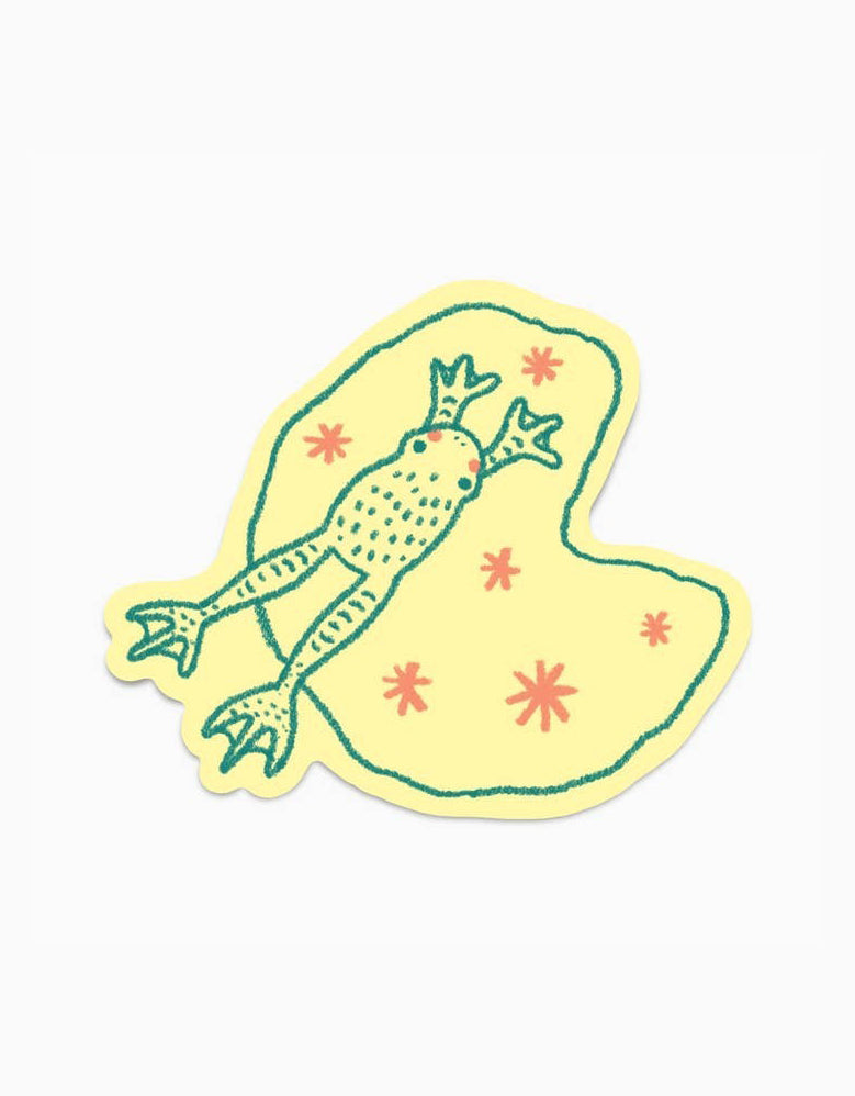 Frog & Lilypad Sticker