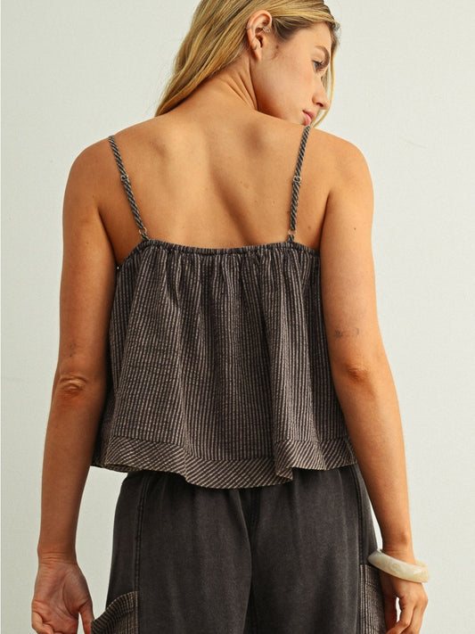 Stevie Striped Spaghetti Strap Top