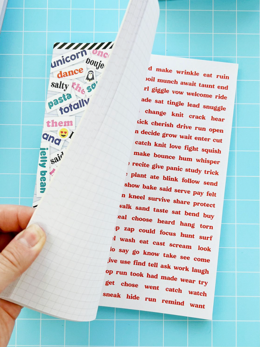 sticker poetry book: trendy