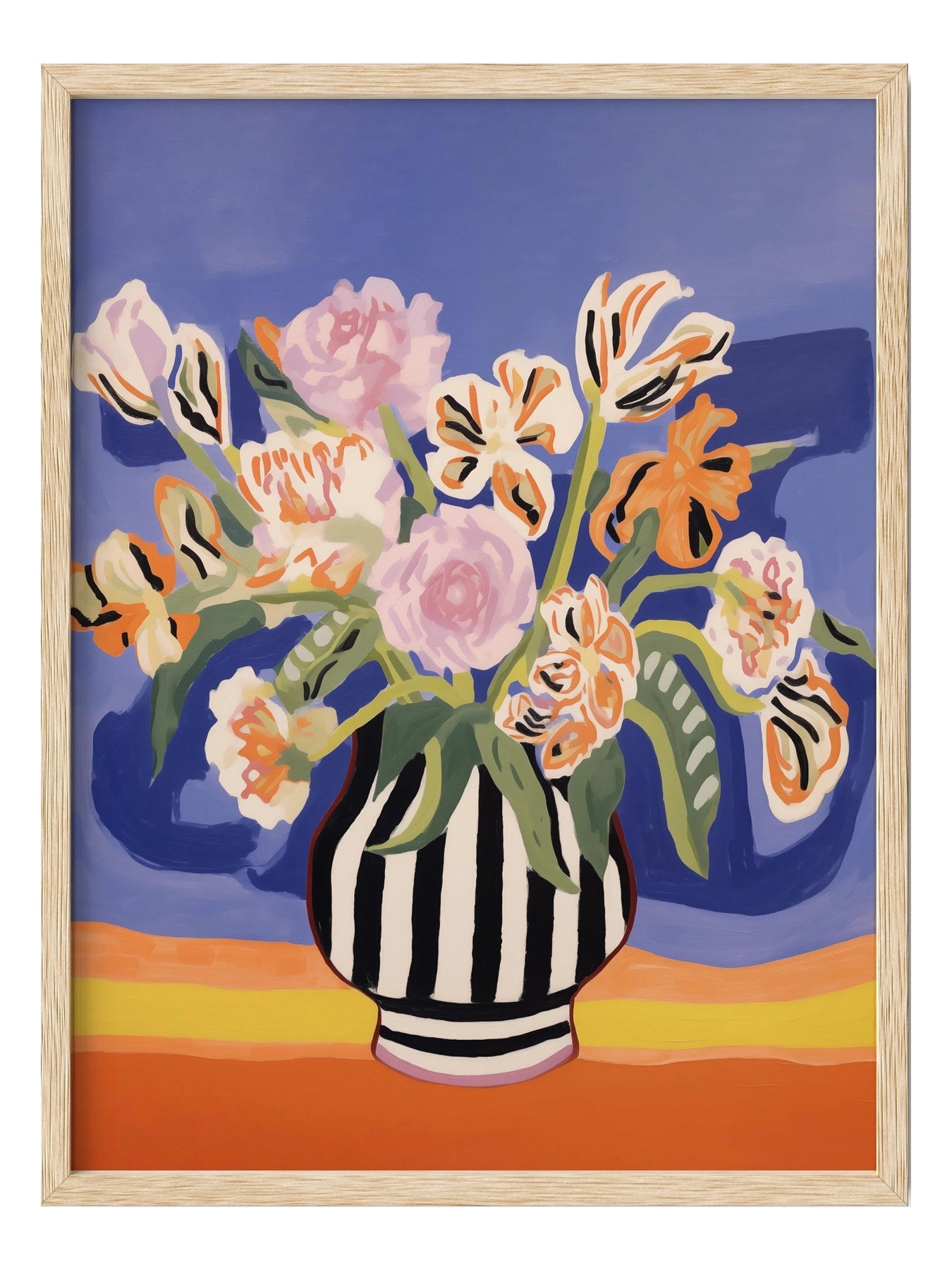 Stripe Vase Art Print