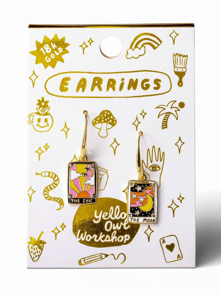 Sun & Moon Tarot Drop Earrings
