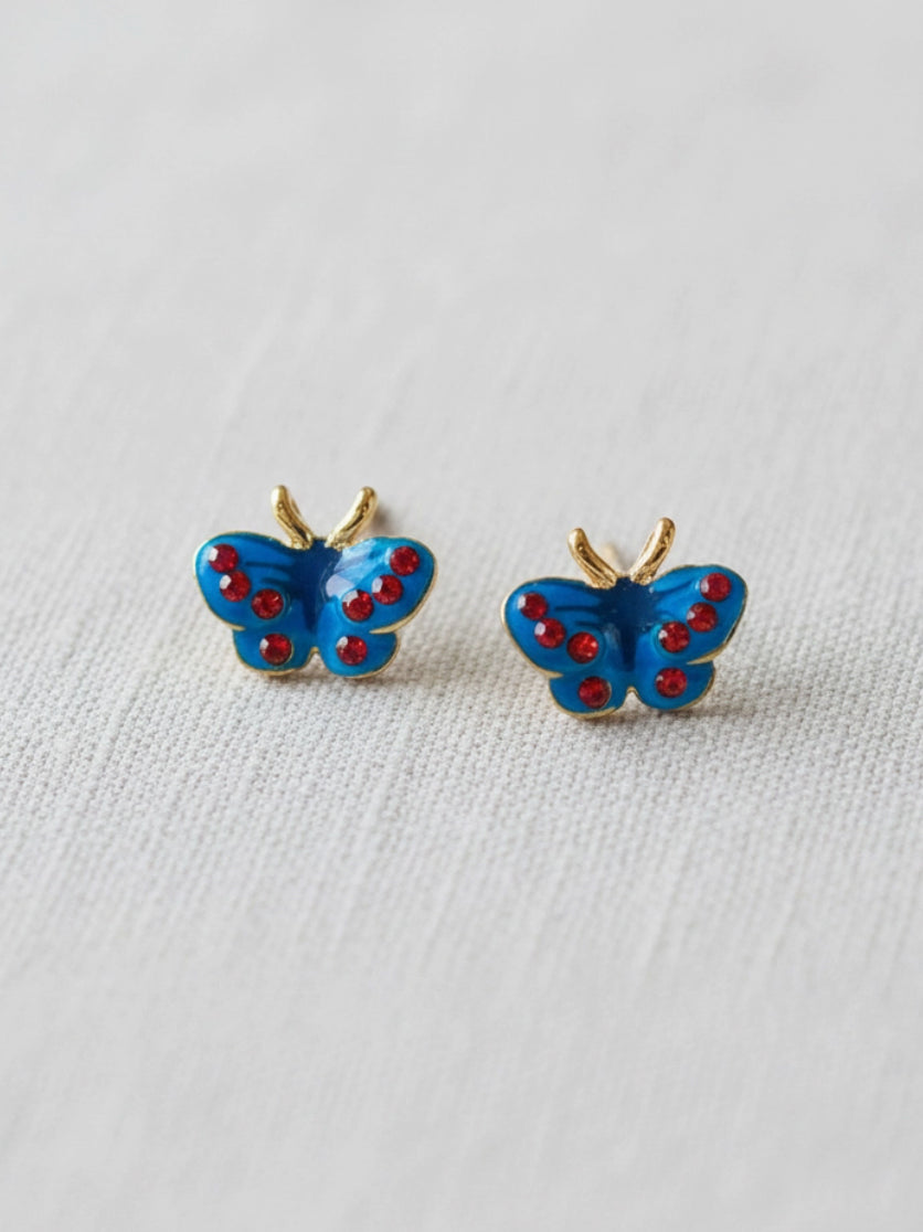 Tiny Butterfly Stud Earrings