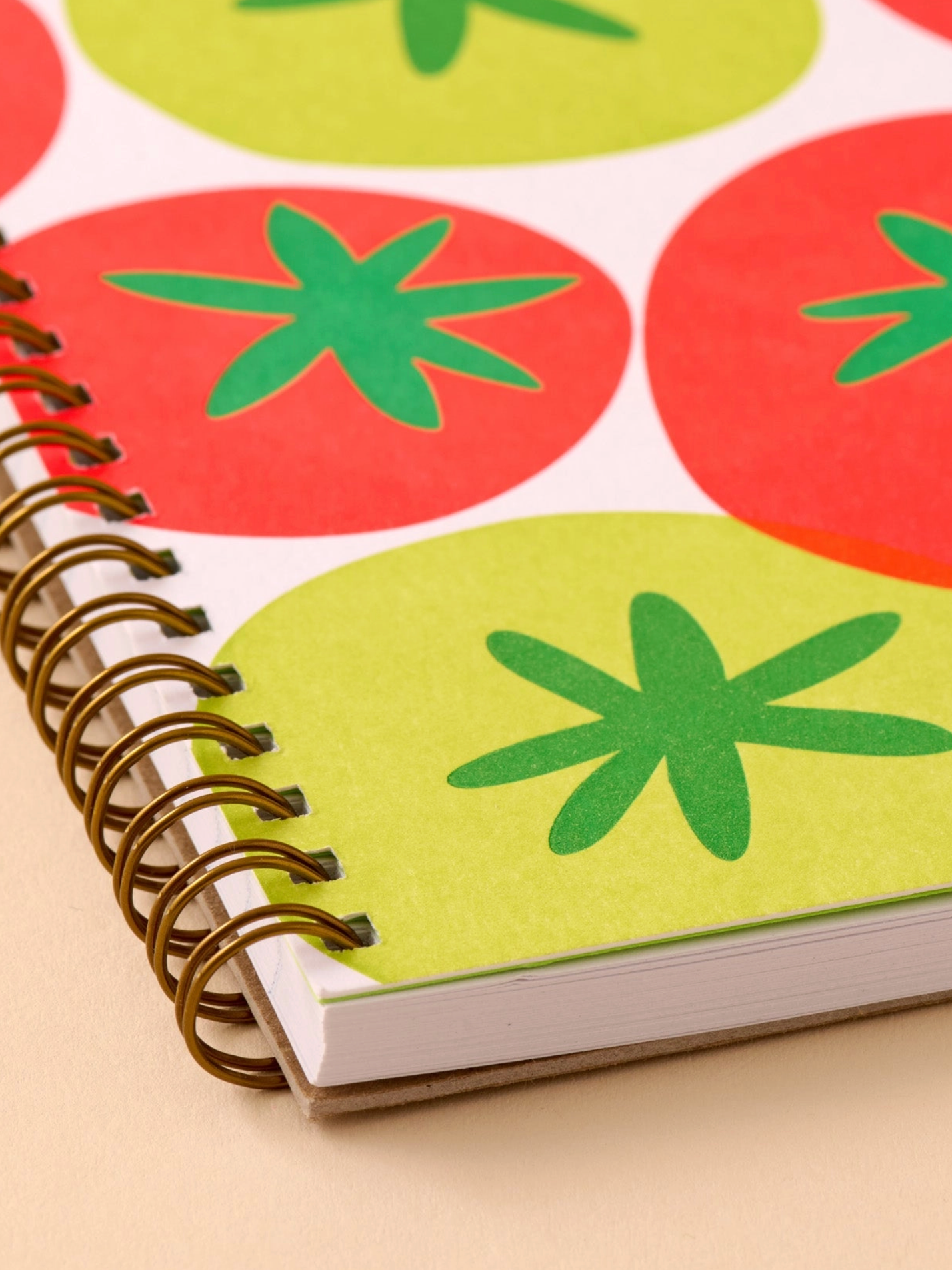 tomato letterpress spiral notebook