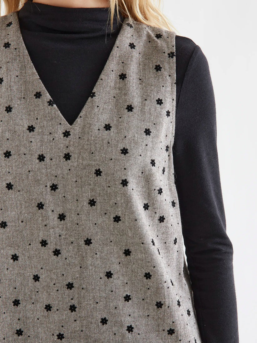 Tweed Flower Mini Dress