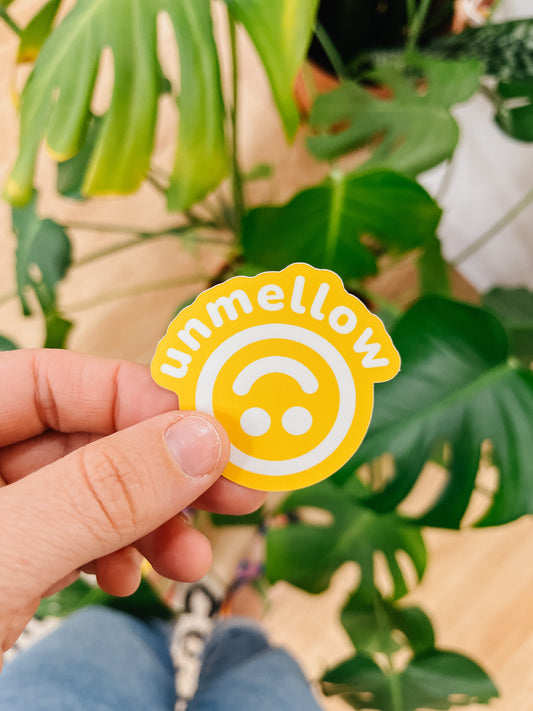 Unmellow Yellow Sticker