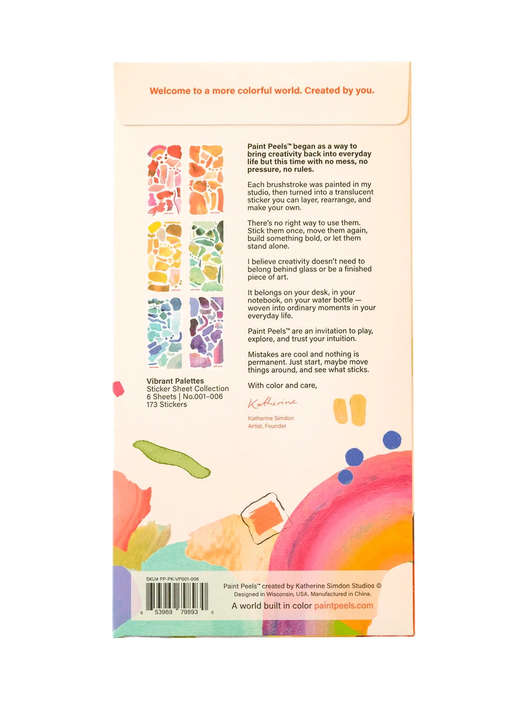 Vibrant Palettes Paint Peels Sticker Sheet Set