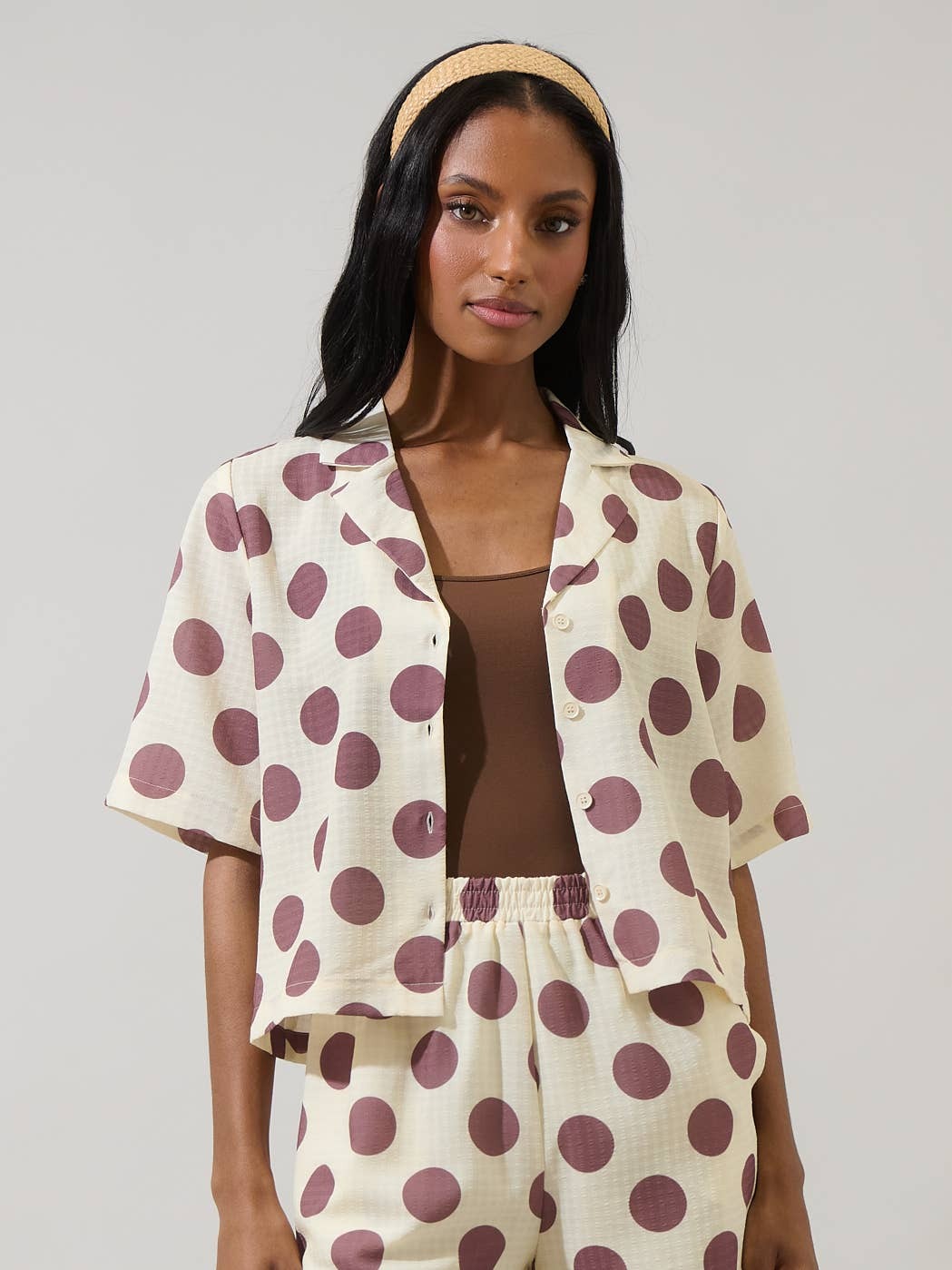 Violda Dot Botton Top
