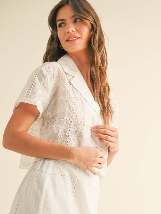 White Eyelet Blouse