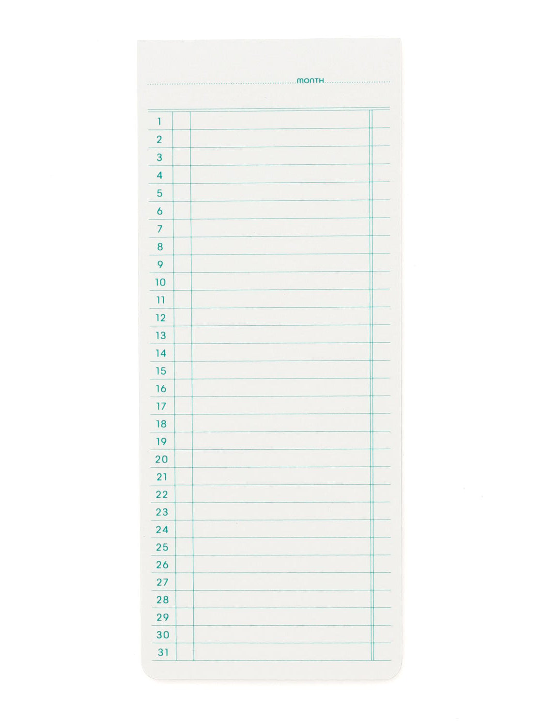 White Penco Monthly Sticker Memo Pad