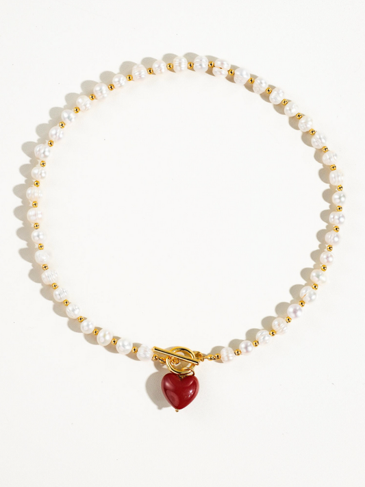 wren 18k gold-plated pearl necklace