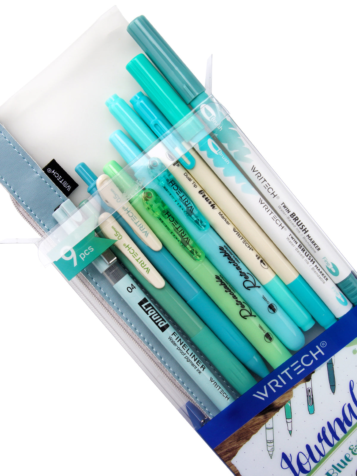 Blue & Green Journal Kit 9pcs Set