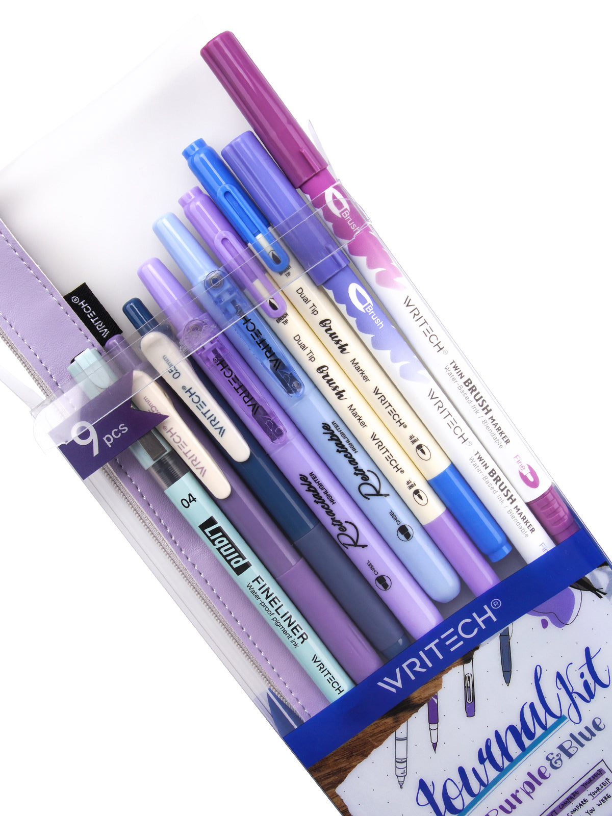 Purple & Blue Journal Kit 9pcs Set