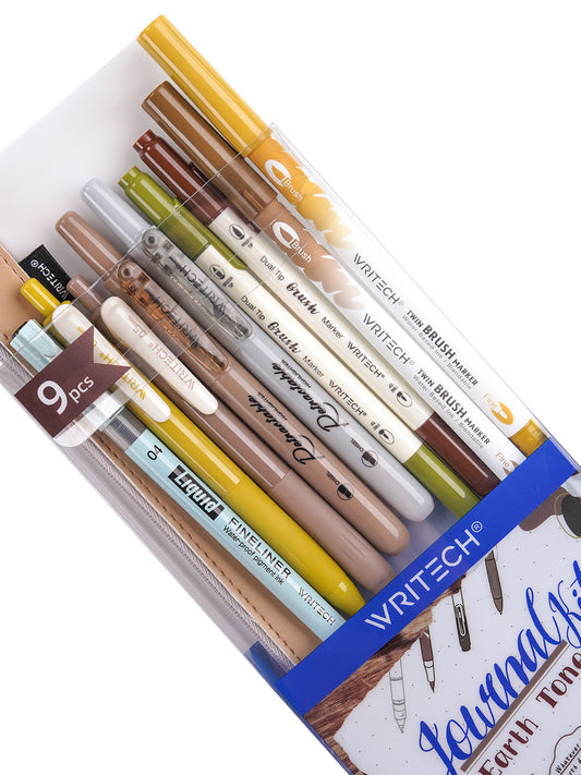 Earth Tone Journal Kit 9pcs Set