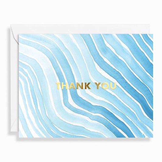 Watercolor Waves Thank You Card Set