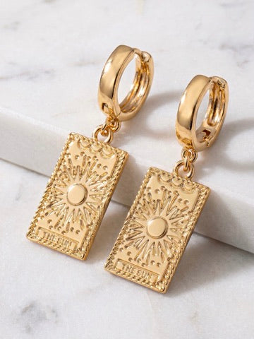 Sun Tarot Drop Earings