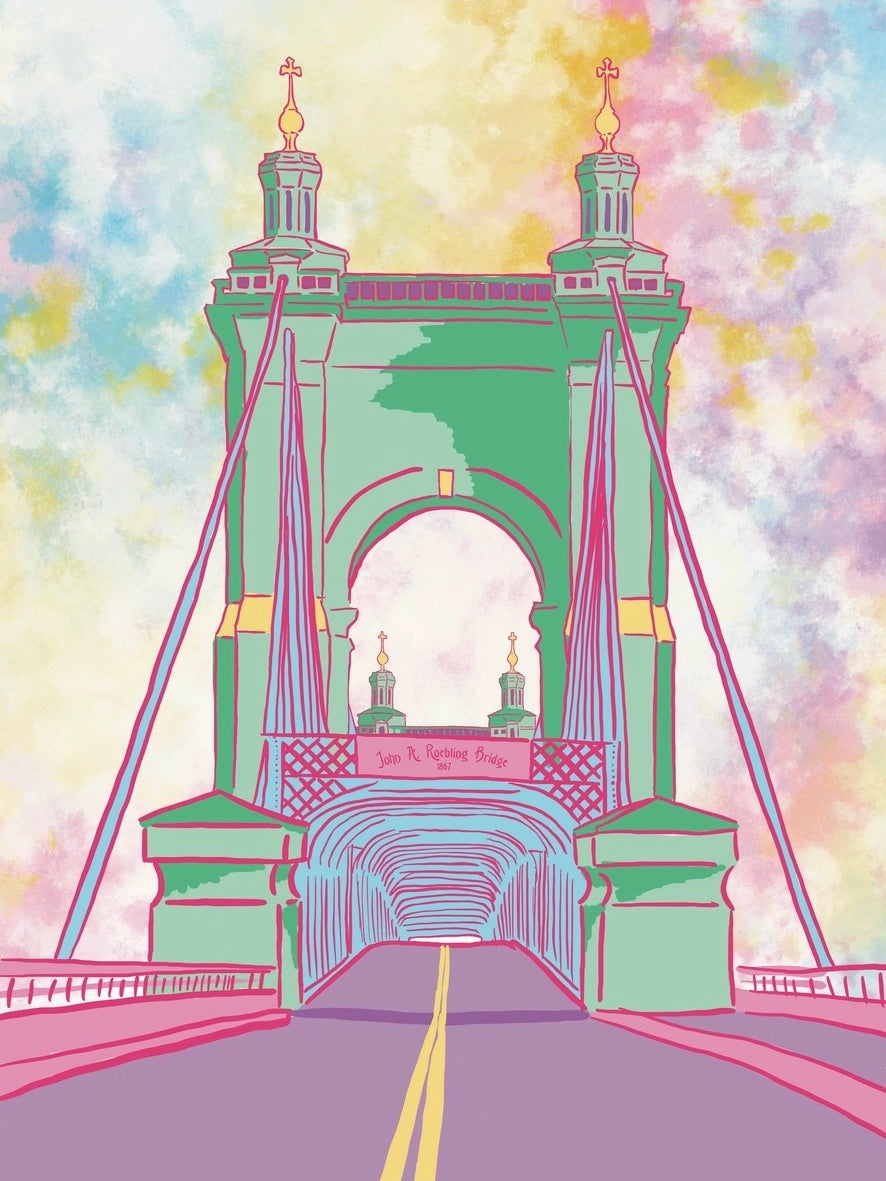 Roebling Bridge Print