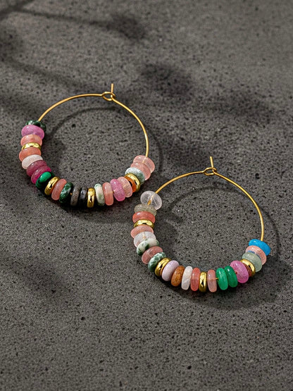 Clementine Stone Hoops