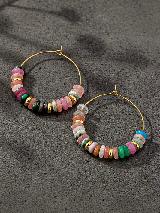 Clementine Stone Hoops