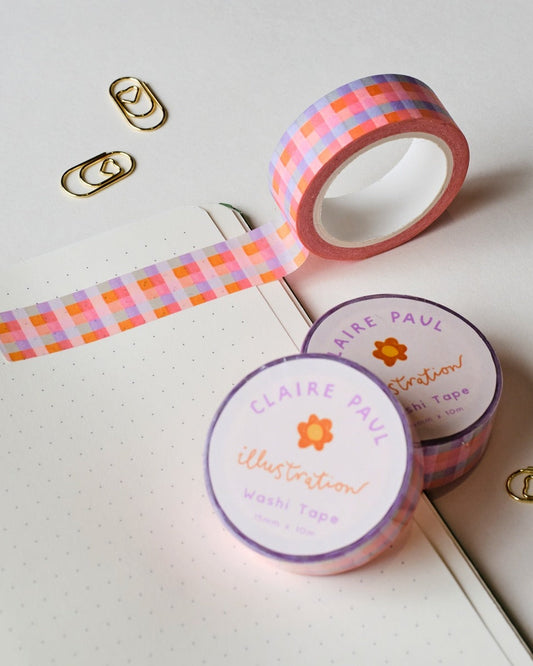 Pastel Gingham Washi Tape