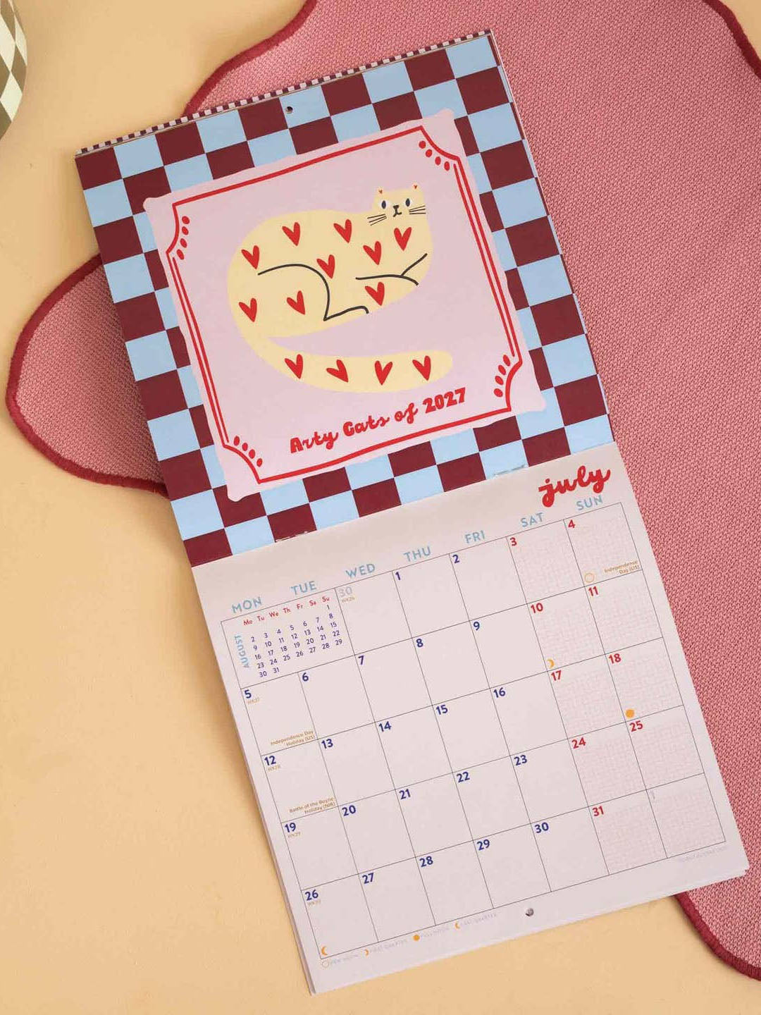 2027 Arty Cats Wall Calendar