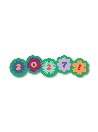 2027 Flower Sticker