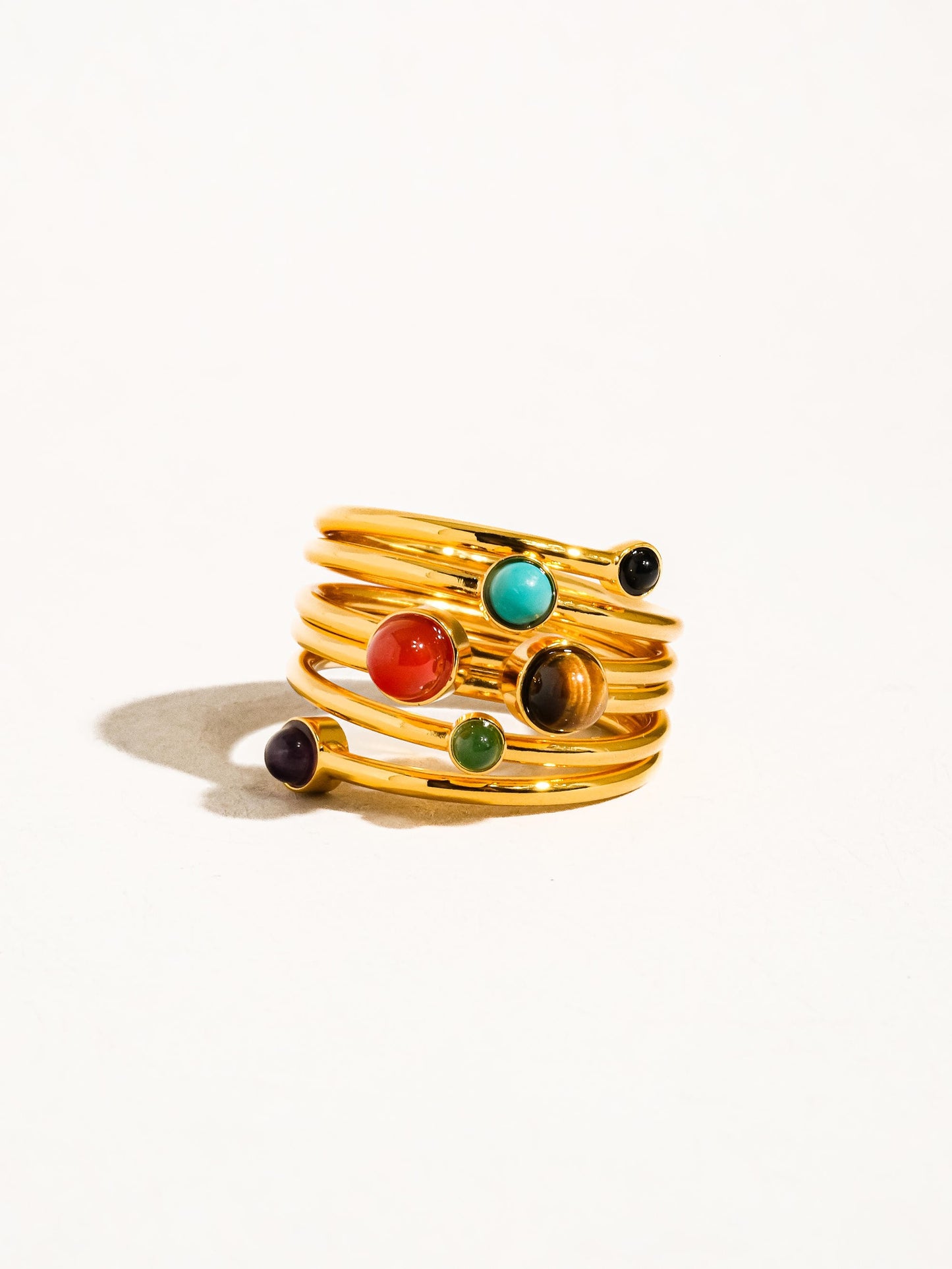 Orbit Agate Statement Ring