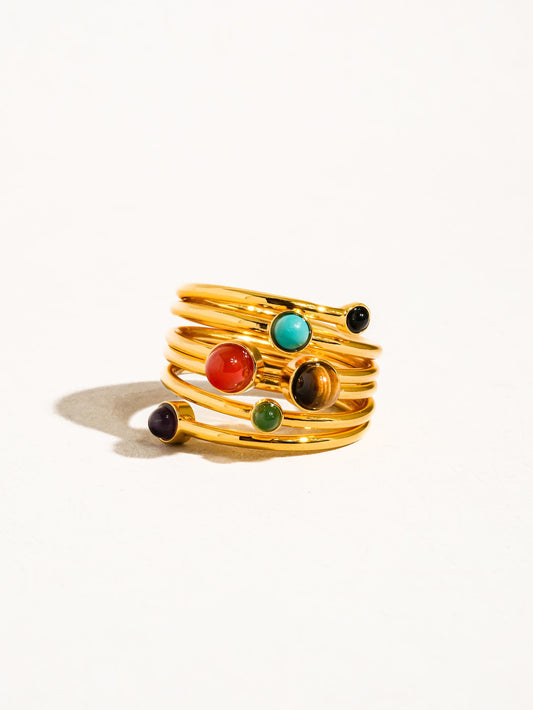 Orbit Agate Statement Ring