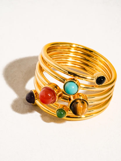 Orbit Agate Statement Ring