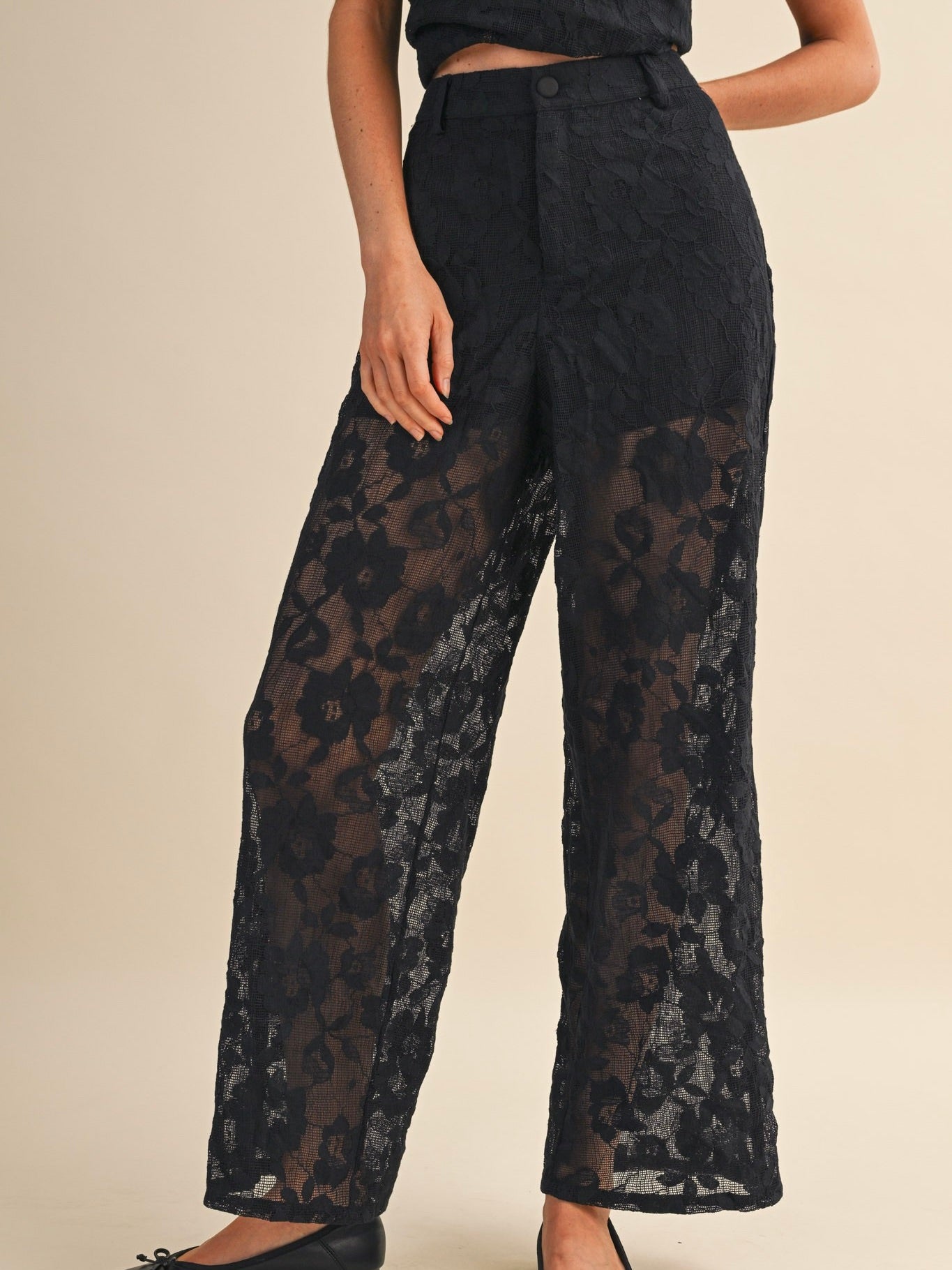 Sophia Lace Tunic & Wide Leg Set